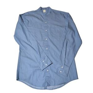 56 Degrees Mens Light Blue Colorless Button-up L Modern Minimalist Style Casual